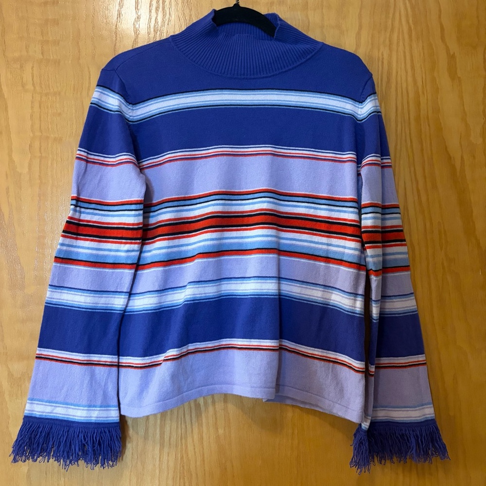 Tyler Boe Stripped Turtleneck Sweater